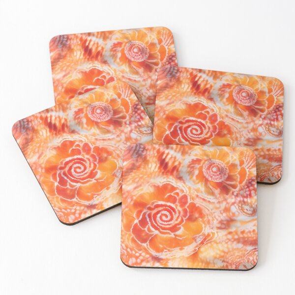 Item preview, Orange Floral Tie and Dye Shibori  designed and sold by Tamas Das.