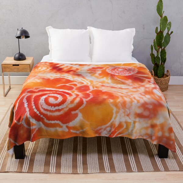Item preview, Orange Floral Tie and Dye Shibori designed and sold by Tamas Das.