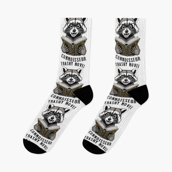 Item preview, Trashy Novel Connoisseur Funny Bookish Raccoon Trash Reader designed and sold by GrandeDuc.