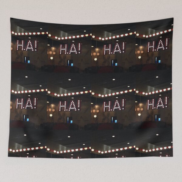 Item preview, Ha! lights text lighting word lightbulbs evening club night Toronto lounge designed and sold by aidaslocalloves.