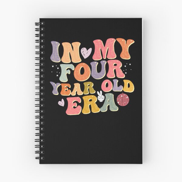 Item preview, In my four year old era groovy retro Happy 4th Birthday designed and sold by MTRBSK11.