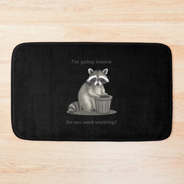 Aperçu de l'œuvre Je deviens fou. As-tu besoin de quelque chose ? Mème Raccoon créée et vendue par These_Prints.
