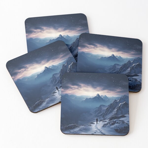 Item preview, Winter Night Hike: Snowy Mountains & Celestial Wonders designed and sold by Shirtastically.