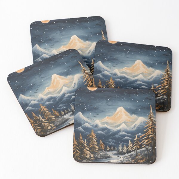 Item preview, Winter Wonderland: A Contemporary Landscape of Mountains and Stars designed and sold by Shirtastically.