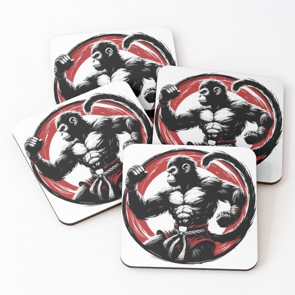 Artikelvorschau, Muay Thai Monkey Sumie Tintenkunst entworfen und verkauft von TomFrontierArt.
