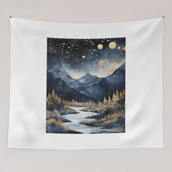 Item preview, Winter Wonderland: A Contemporary Landscape of Mountains and Stars designed and sold by Shirtastically.