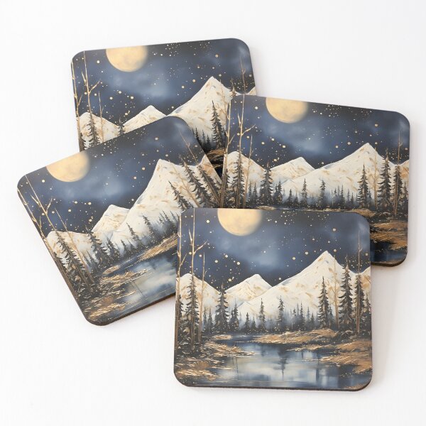 Item preview, Winter Wonderland: A Contemporary Landscape of Mountains and Stars designed and sold by Shirtastically.