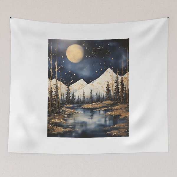 Item preview, Winter Wonderland: A Contemporary Landscape of Mountains and Stars designed and sold by Shirtastically.