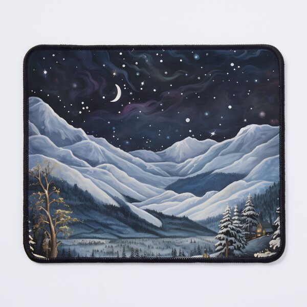 Item preview, Winter Wonderland: A Contemporary Landscape of Mountains and Stars designed and sold by Shirtastically.