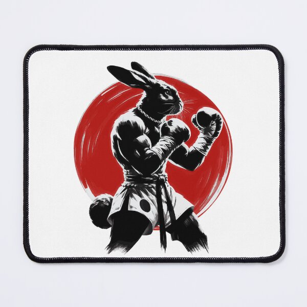 Artikelvorschau, Muay Thai Boxer Kaninchen Sumie Tinte Kunst entworfen und verkauft von TomFrontierArt.