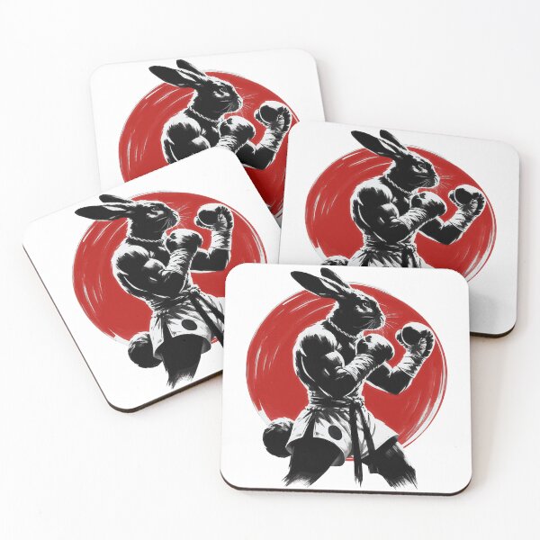 Item preview, Muay Thai Boxer Rabbit Sumie Ink Art designed and sold by TomFrontierArt.