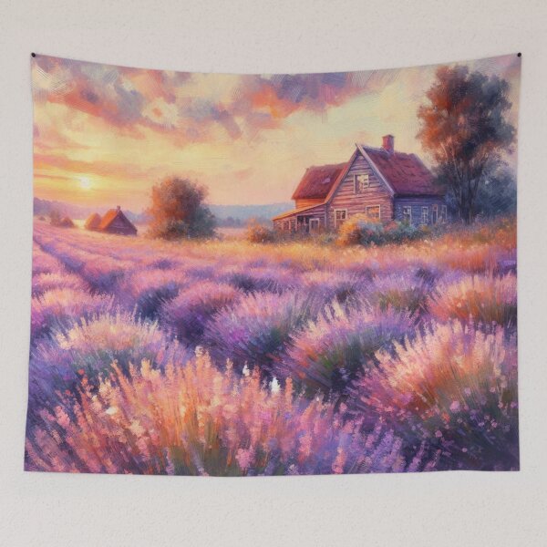 Item preview, Lavender field painting designed and sold by tipitoes.