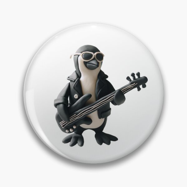 Item preview, penguin clay doll rock star playing bass designed and sold by rizaldz.