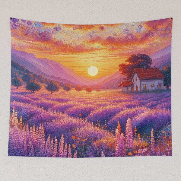 Item preview, Lavender field sunset designed and sold by tipitoes.