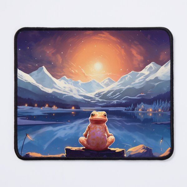 Item preview, Cold Contemplation: An Axolotl Amidst Snow-Capped Peaks designed and sold by Shirtastically.