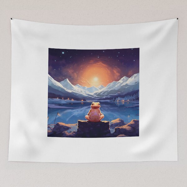 Item preview, Cold Contemplation: An Axolotl Amidst Snow-Capped Peaks designed and sold by Shirtastically.