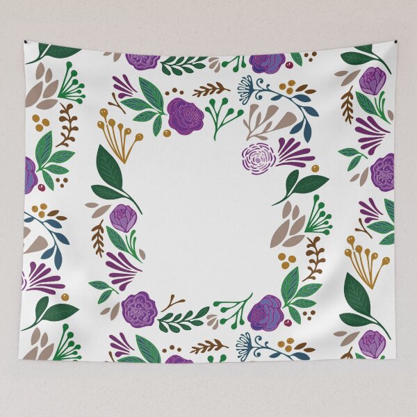 Item preview, Purple flower wreath boarder designed and sold by JillKri.
