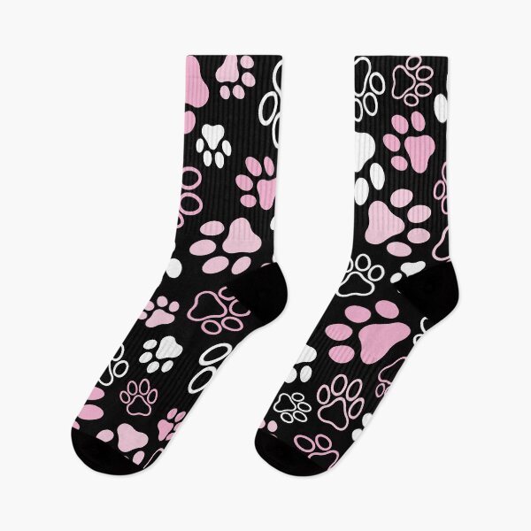 Item preview, Paw Prints Pattern (Pink, dark background) designed and sold by CyrielleShop.