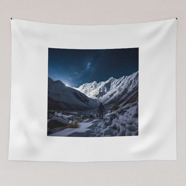Item preview, Hiking Through Winter's Snowy Peaks designed and sold by Shirtastically.
