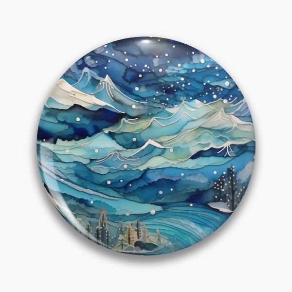 Item preview, Winter Night Hike: Organic Copper and Blue Details Amidst Contemporary Art designed and sold by Shirtastically.