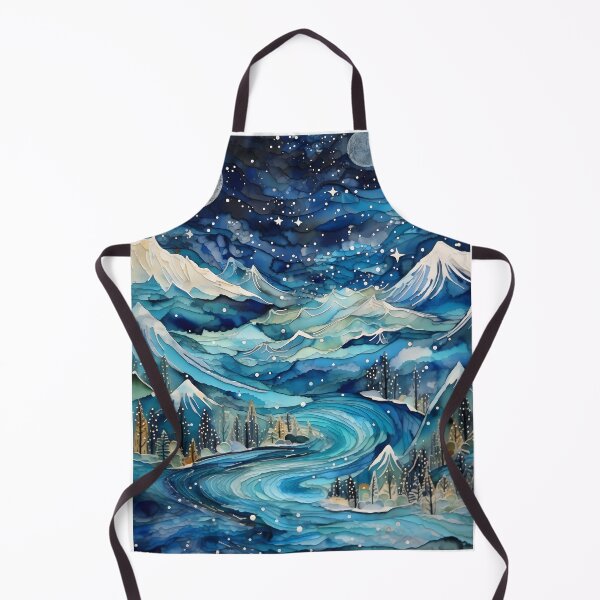 Item preview, Winter Night Hike: Organic Copper and Blue Details Amidst Contemporary Art designed and sold by Shirtastically.