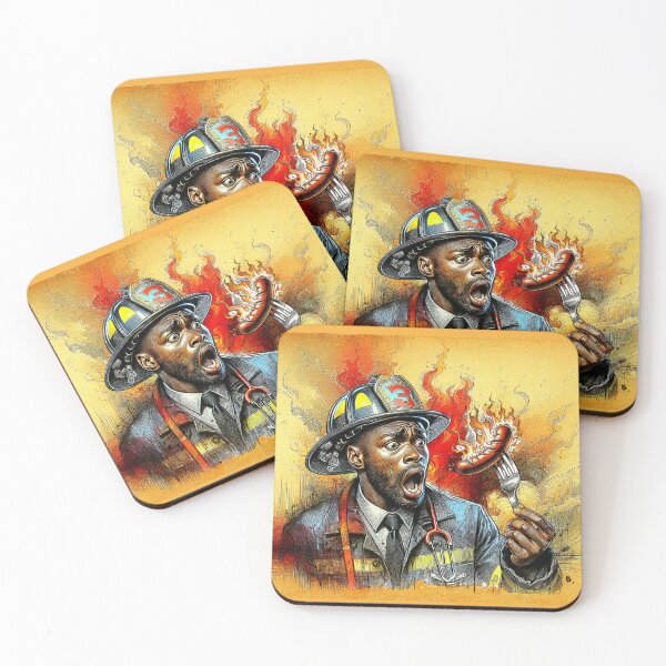Item preview, The Firefighter, Sausage on a Fork. Fireman designed and sold by Get-Forked.