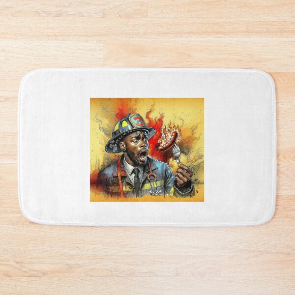 Item preview, The Firefighter, Sausage on a Fork. Fireman designed and sold by Get-Forked.