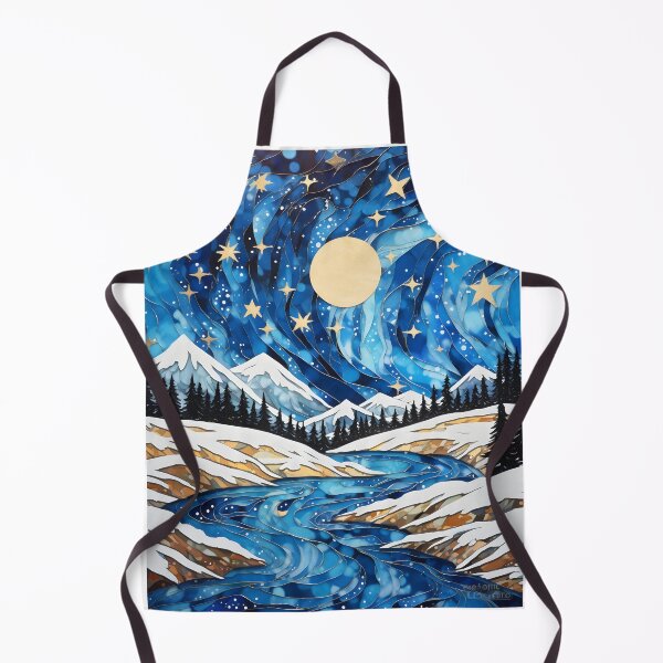 Item preview, Winter Night Hike: Organic Copper and Blue Details Amidst Contemporary Art designed and sold by Shirtastically.