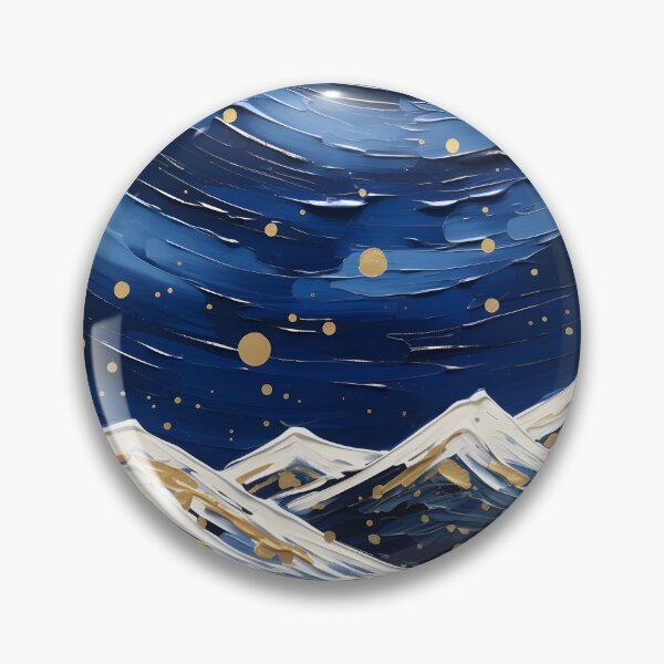 Item preview, Winter Night Hike: Organic Copper and Blue Details Amidst Contemporary Art designed and sold by Shirtastically.