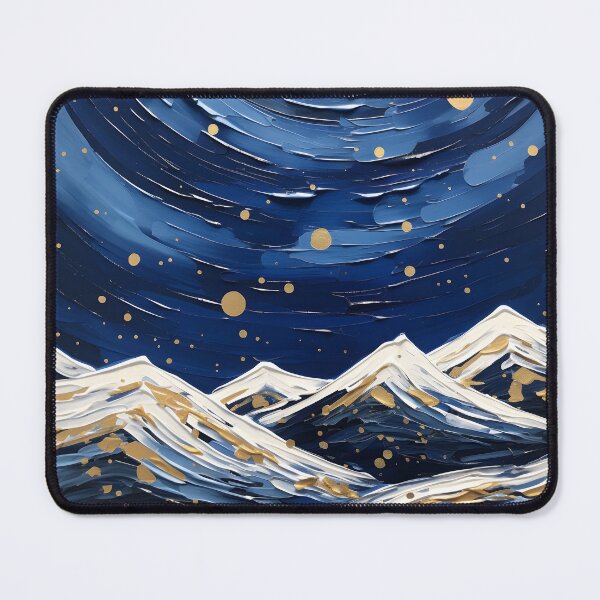Item preview, Winter Night Hike: Organic Copper and Blue Details Amidst Contemporary Art designed and sold by Shirtastically.