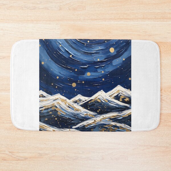 Item preview, Winter Night Hike: Organic Copper and Blue Details Amidst Contemporary Art designed and sold by Shirtastically.