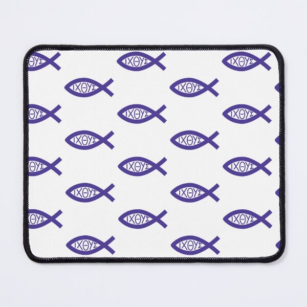 Item preview, Blue ichthys Christian Jesus fish designed and sold by Sheen-designs.