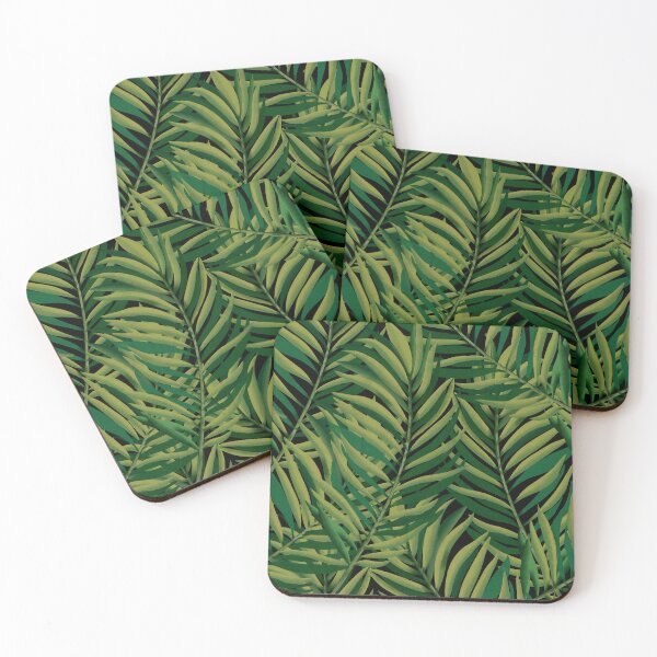 Item preview, Black and Green Palm Leaves Aesthetic designed and sold by NdesignTrend.