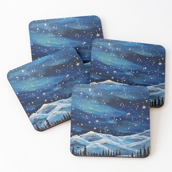 Item preview, Winter Night Hike: Organic Copper and Blue Details Amidst Contemporary Art designed and sold by Shirtastically.