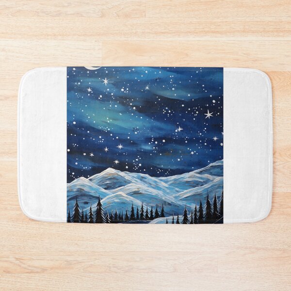 Item preview, Winter Night Hike: Organic Copper and Blue Details Amidst Contemporary Art designed and sold by Shirtastically.