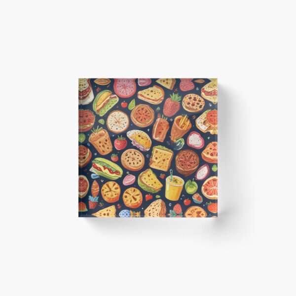 Item preview, Pizza burger toppings pattern design designed and sold by Anshu3813.