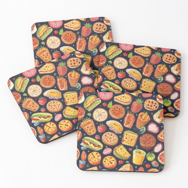 Item preview, Pizza burger toppings pattern design designed and sold by Anshu3813.