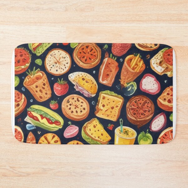 Item preview, Pizza burger toppings pattern design designed and sold by Anshu3813.