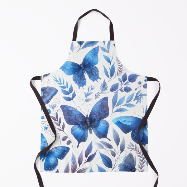 Item preview, Serene Blue Butterfly Garden designed and sold by PillowTalkyZone.