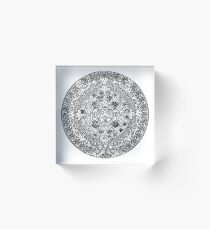 Aztec Calendar Stone Acrylic Block