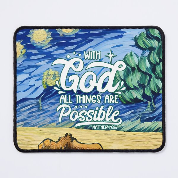 Item preview, Bible Verses For Healing - Matthew 19:26 - Beautiful Abstract Painting designed and sold by SpartanDStore.