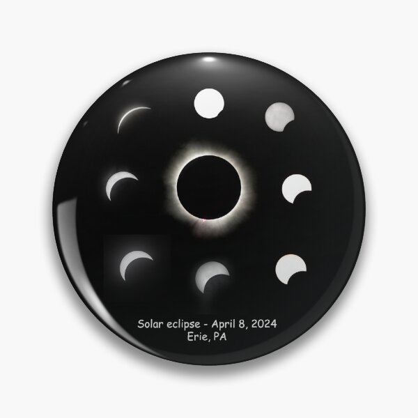 Artikelvorschau, Sonnenfinsternis in Erie, PA – 2024 entworfen und verkauft von Kathy Weaver.