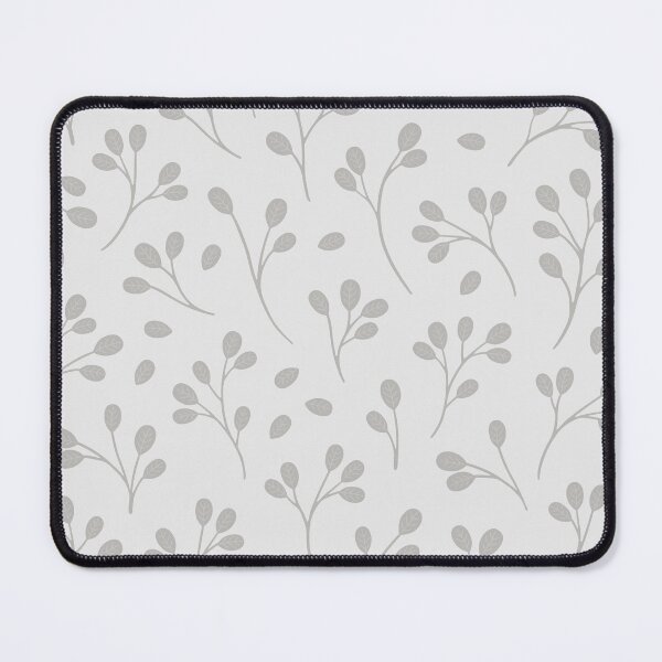 Item preview, delicate gray leaves and branches neutral colors botanical pattern designed and sold by demonique.