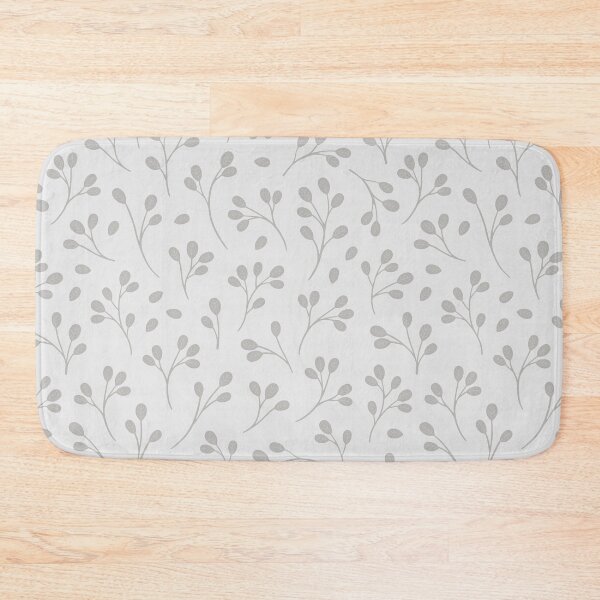 Item preview, delicate gray leaves and branches neutral colors botanical pattern designed and sold by demonique.