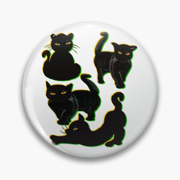 Item preview, Black Cat silhouette. Cat themed gifts for women, men and children. Black cat gift ideas designed and sold by Artonmytee.