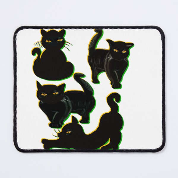 Item preview, Black Cat silhouette. Cat themed gifts for women, men and children. Black cat gift ideas designed and sold by Artonmytee.