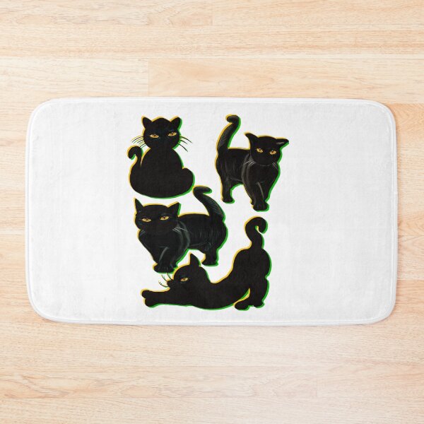 Item preview, Black Cat silhouette. Cat themed gifts for women, men and children. Black cat gift ideas designed and sold by Artonmytee.