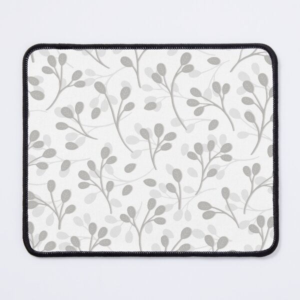 Item preview, delicate monochrome leaves and branches neutral colors botanical pattern designed and sold by demonique.