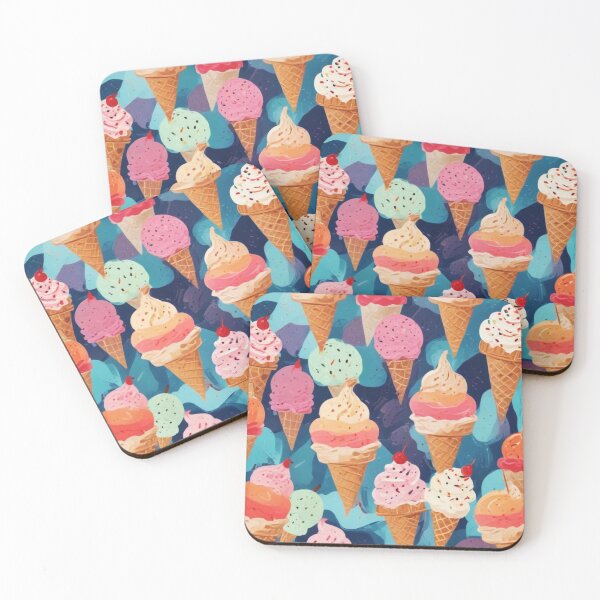 Item preview, Ice cream social bar store pattern design designed and sold by Anshu3813.
