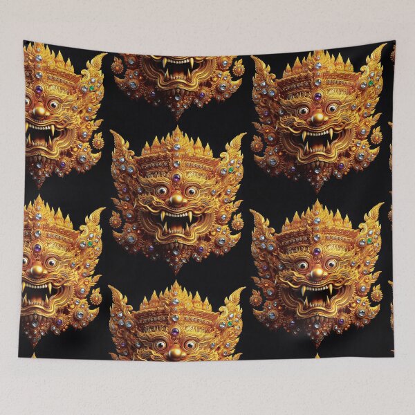 Item preview, Thai ancient Golden Giant mask with a brutal face Vol.2 designed and sold by Bspaces.